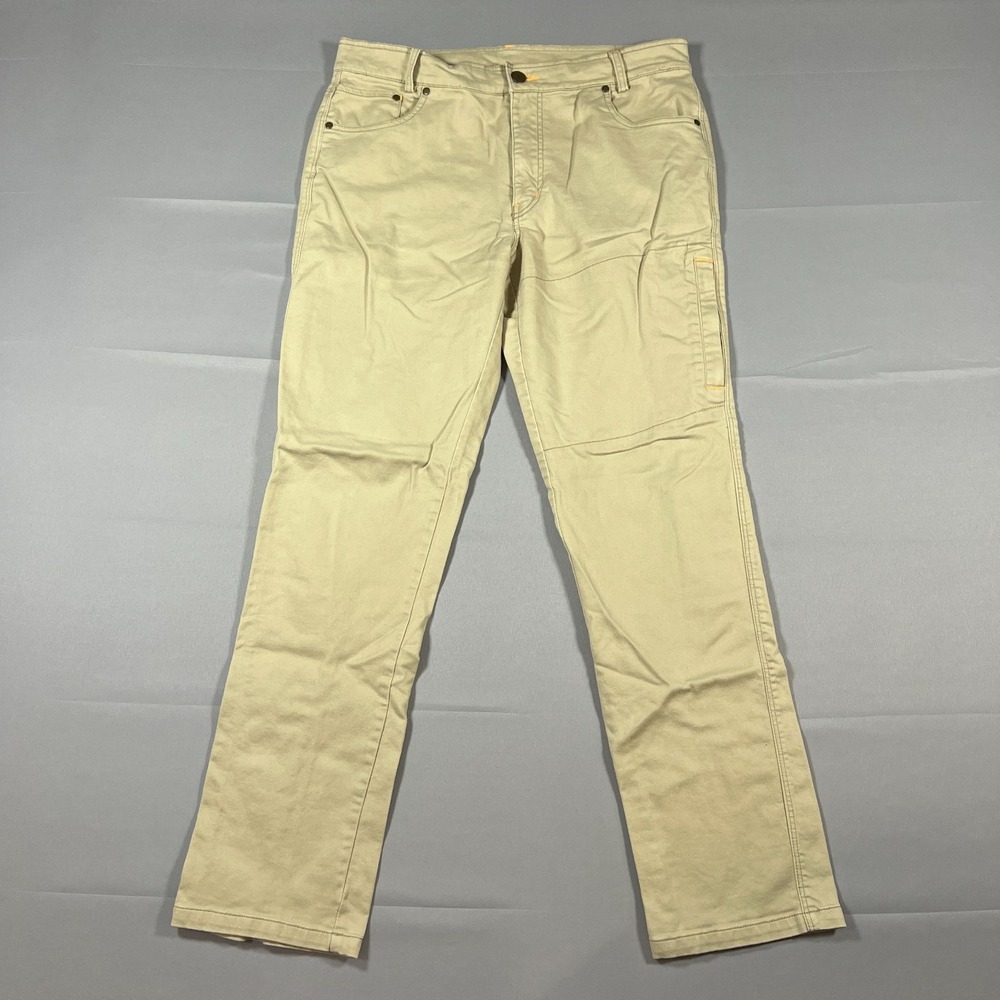 Stoic Utility Tech Work Pants Mens 32x32 Khaki Cotton Stretch Straight Low Rise
